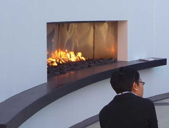 Fireplace Glass using Aquatic Glassel