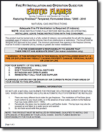 Installation Manual for Installing FireGlass in your Natural Gas Fire Pit